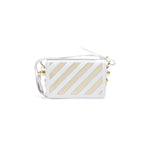 Off-White White/Gold Metallic Stripe Mini Crossbody Bag OF8056121179349