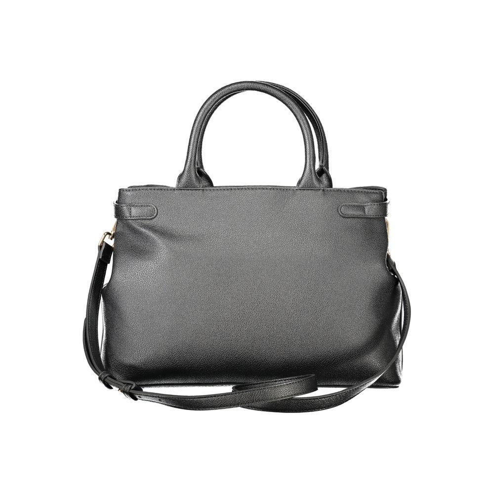 Front view with bag zipped and handles upright.