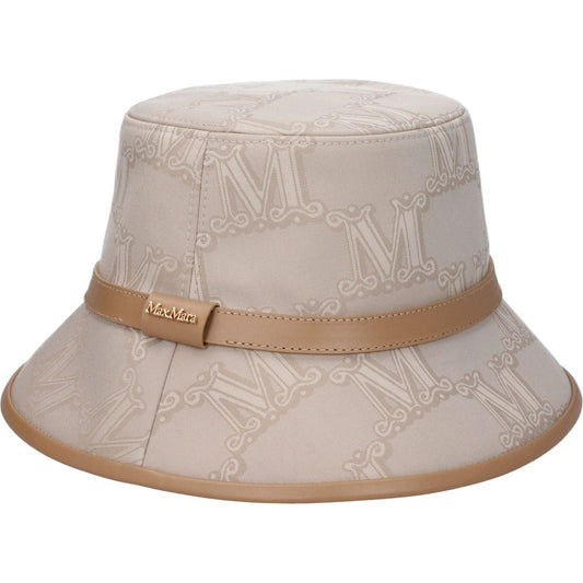 Max Mara Beige Cotton Bucket Hats