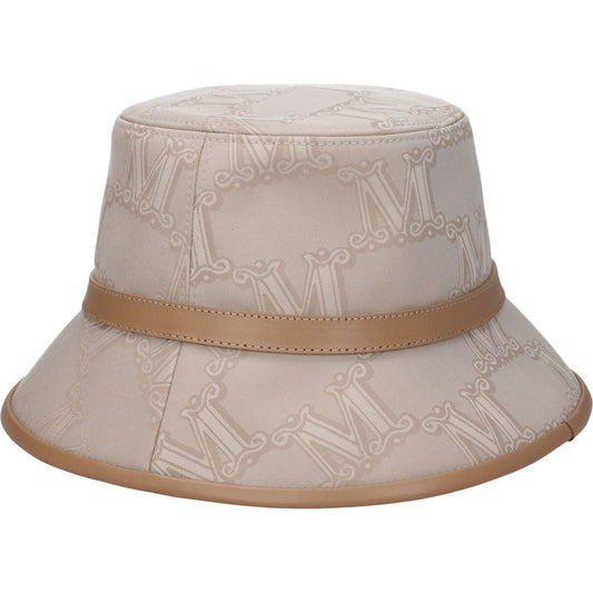 Max Mara Beige Cotton Bucket Hats