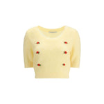 Alessandra Rich Short sleeve mohair Sweater AL-FABX41869088-IT38 | S