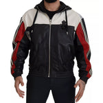Dolce & Gabbana Black Leather Hooded Blouson Jacket JKT3340-52