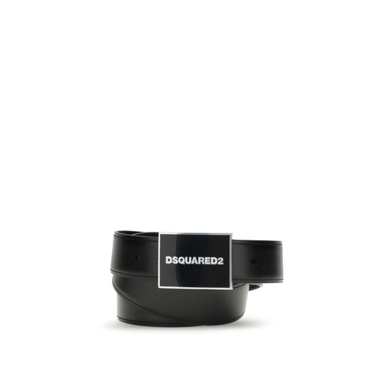 Dsquared² Black Calf Leather Bos Taurus Regular Belt