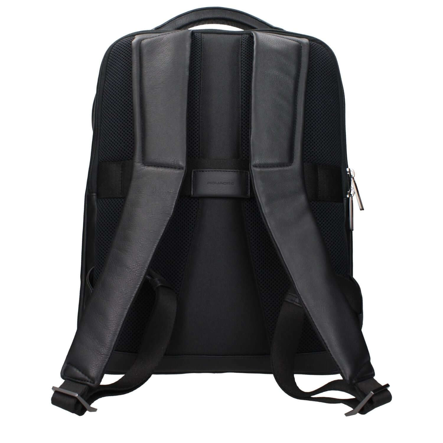Piquadro Black Leather Backpack