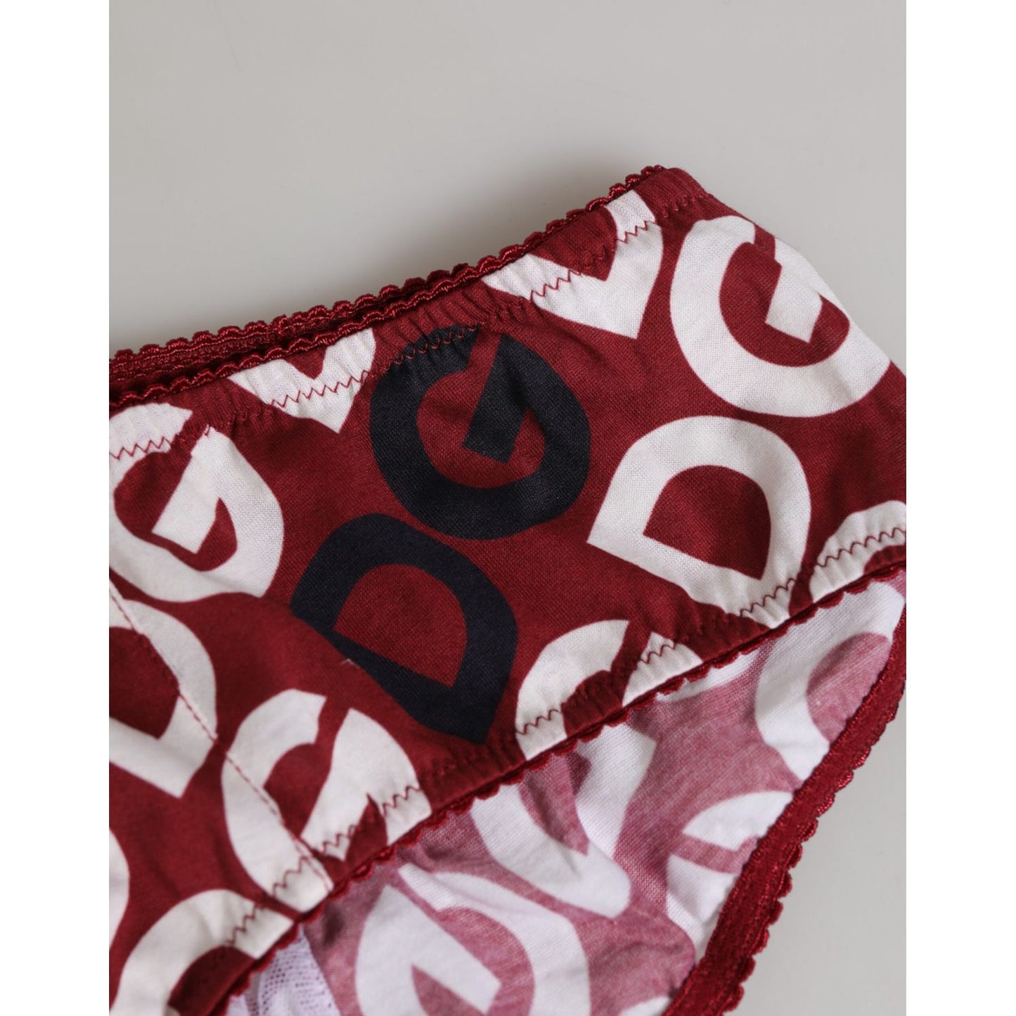 Dolce & Gabbana Bordeaux DG Logo Slip Bottom Brief Underwear