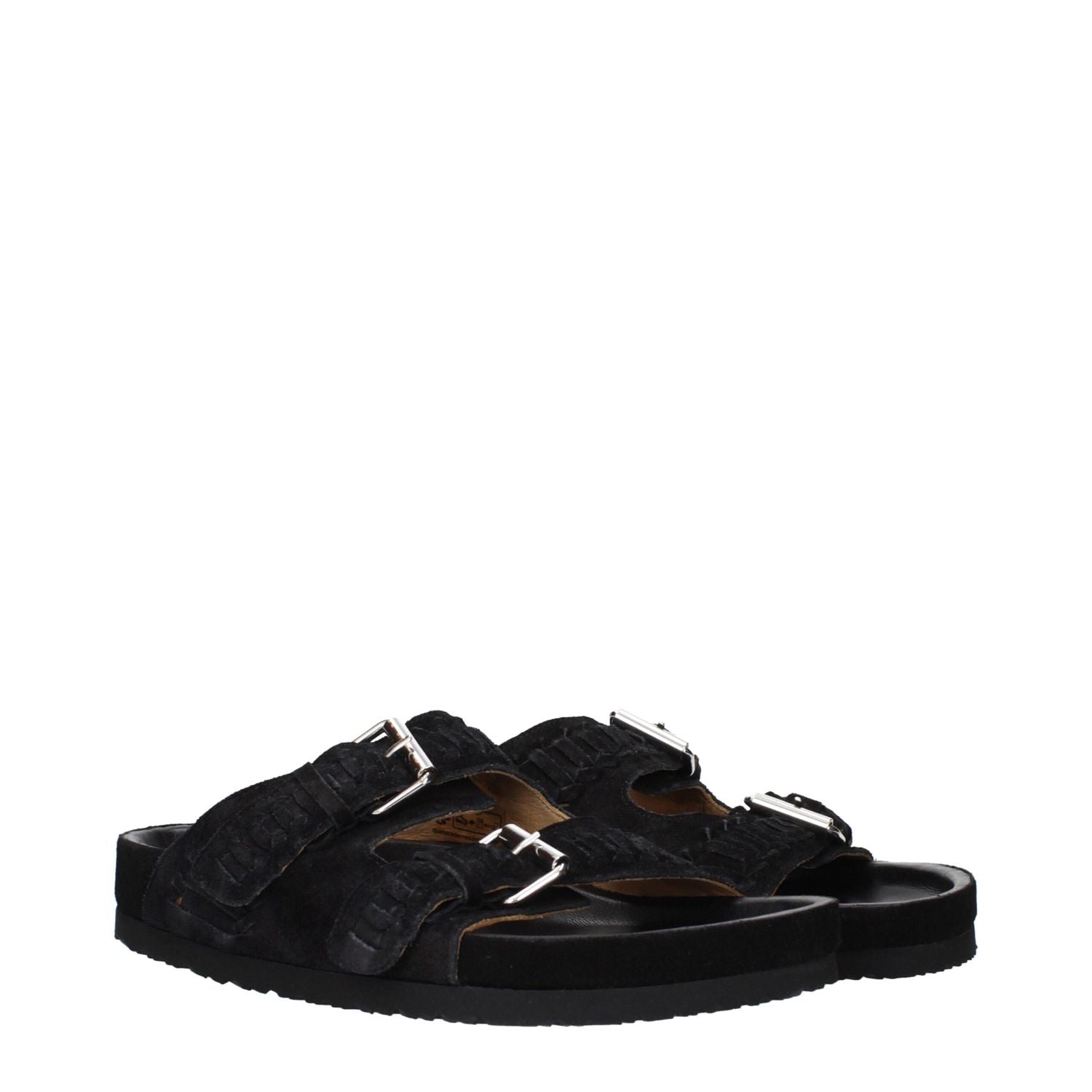 Isabel Marant Black Leather Slippers