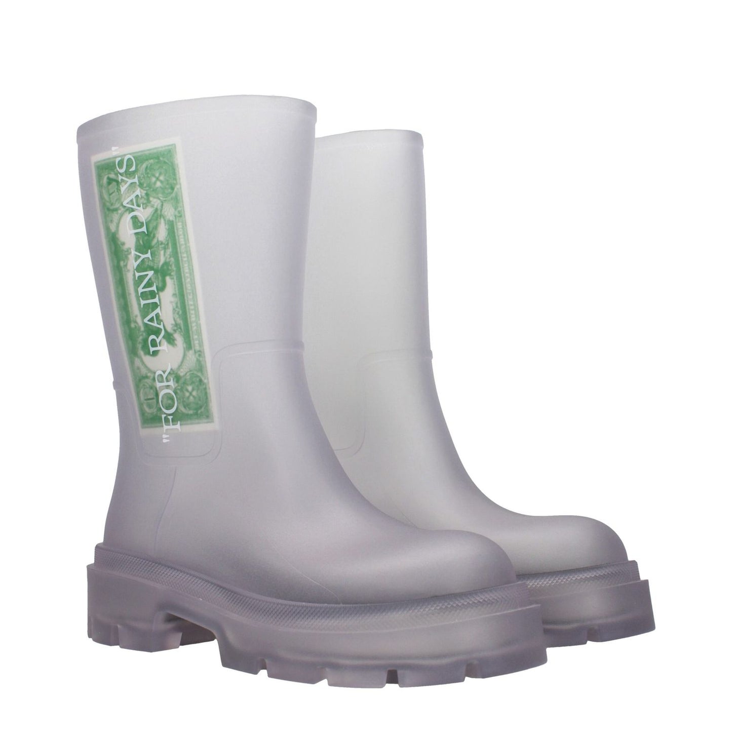 Off-White Transparent Pvc Ankle Boots