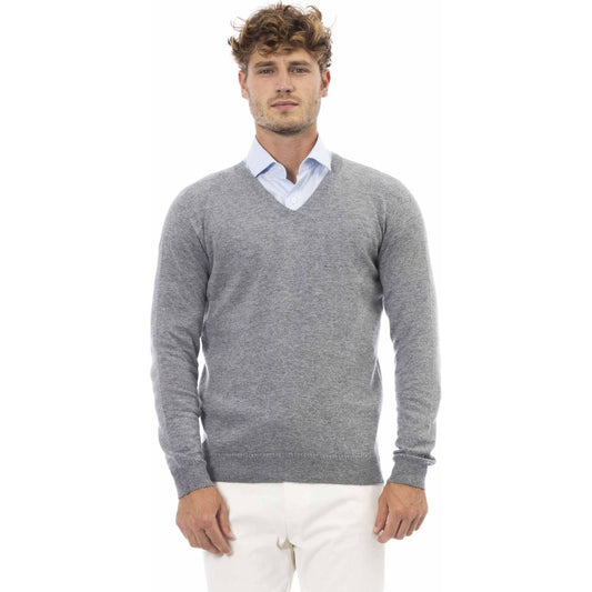 Alpha Studio Sweaters Sweaters Alpha Studio Light Slate Gray