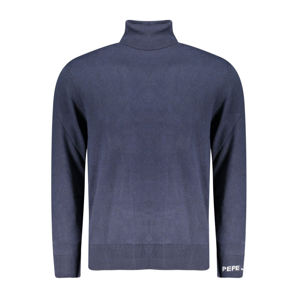 Pepe Jeans Blue Cotton Men Sweater Turtleneck