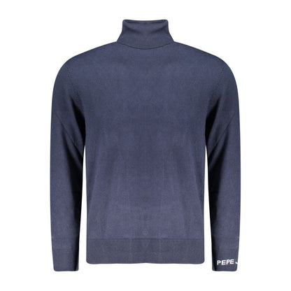 Pepe Jeans Blue Cotton Men Sweater Turtleneck