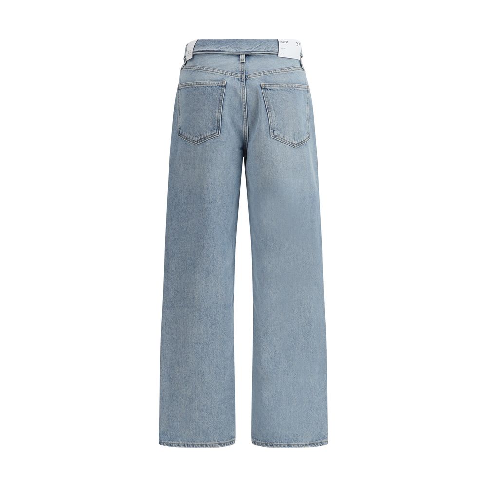 Agolde Light Blue Cotton Jeans Denim
