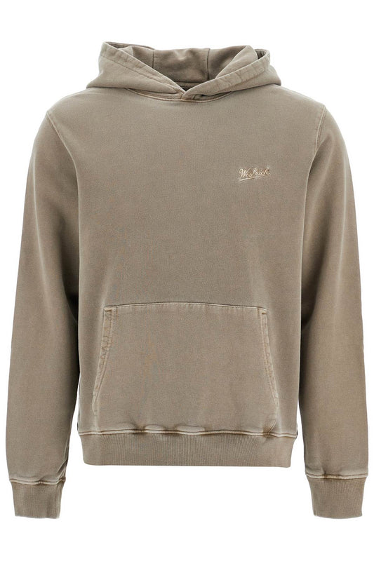 Woolrich hooded sweatshirt with tie-d Topwear Woolrich Slate Gray