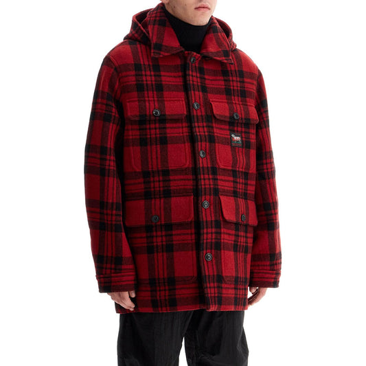 Woolrich plaid cruiser hooded jacket Vests Woolrich Black