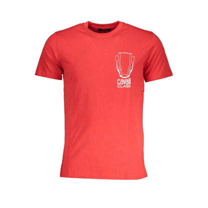 Cavalli Class Red Cotton Men's T-Shirt