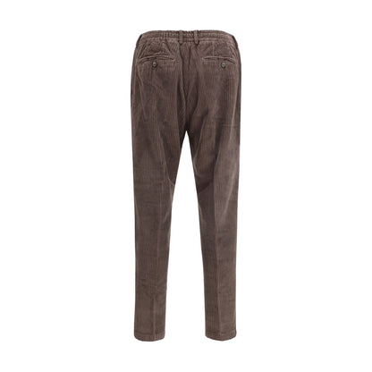 Cruna Brown Cotton Casual Pants