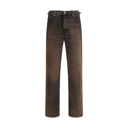 Haikure Brown Cotton Relaxed Fit Jeans