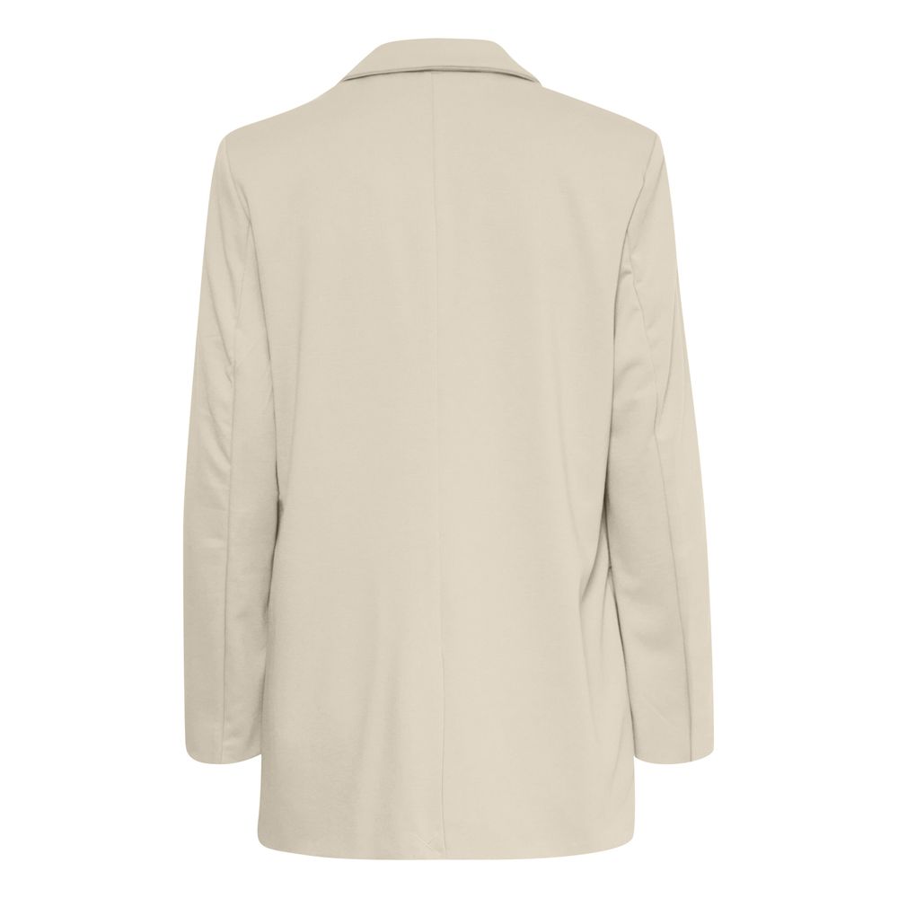 ICHI Beige Recycled Polyester Blazer