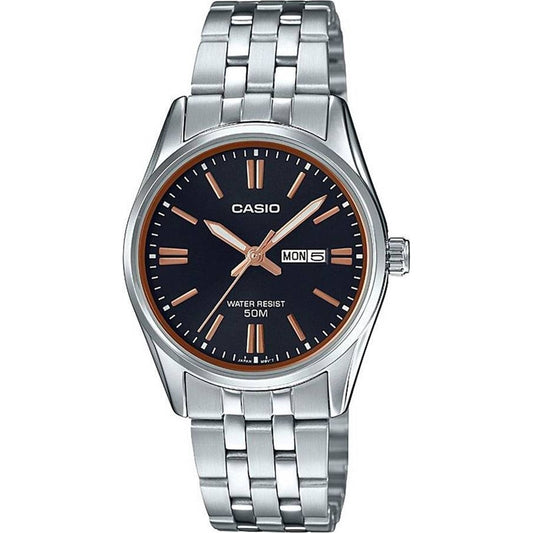 CASIO COLLECTION Mod. LADY DAY & DATE - BLACK, BRONZE INDEXES WATCHES CASIO COLLECTION & VINTAGE Gray