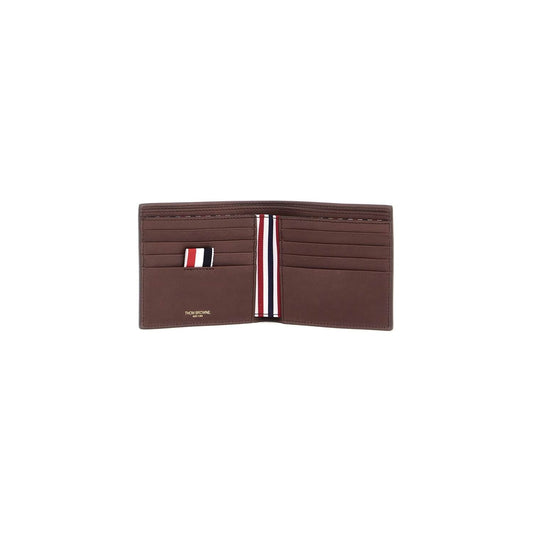Thom Browne compact dark brown calfskin wallet with slots Small Leather Goods Thom Browne Dark Olive Green