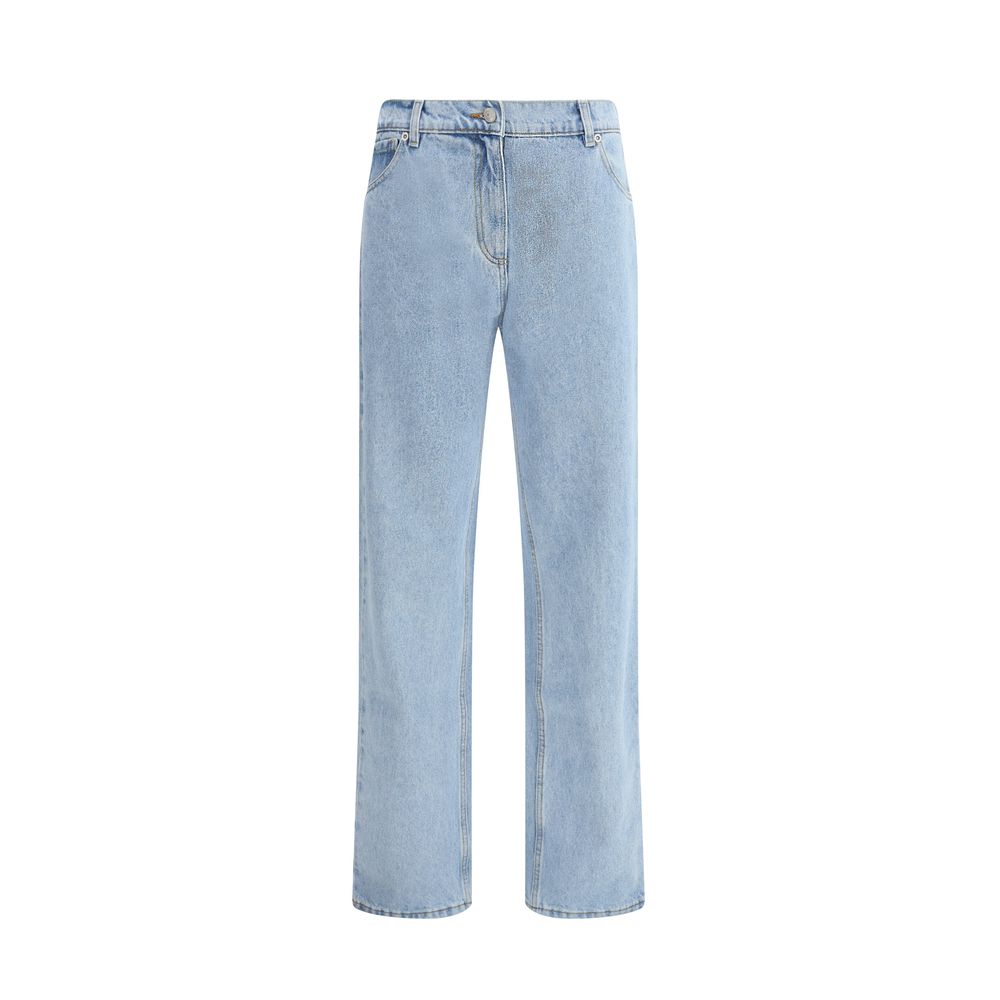 Magda Butrym Light Blue Cotton Straight-Leg Jeans