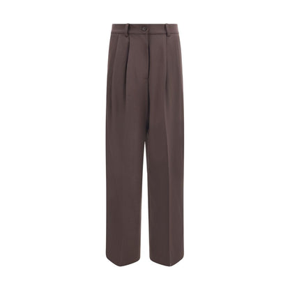 P.A.R.O.S.H. Brown Fleece Wool Dress Pants