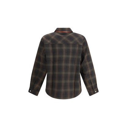 Represent Brown Cotton Pattern Shirt