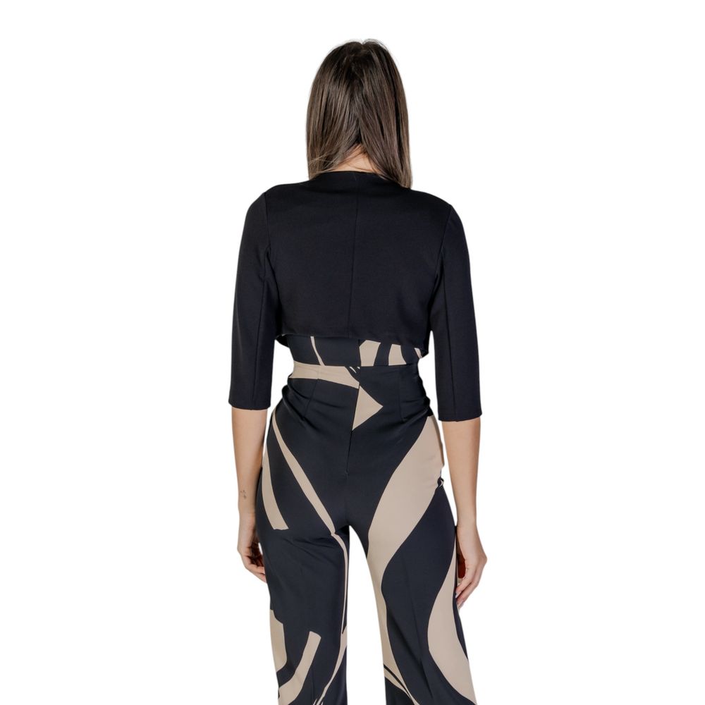 Rinascimento Black Polyester Sleveless Jacket