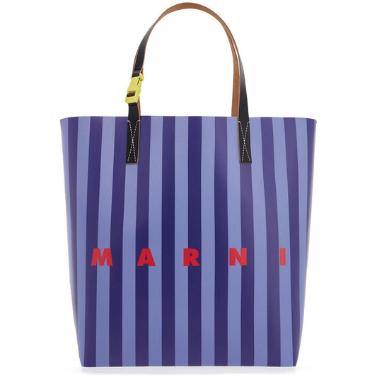 Marni striped tribeca tote bag