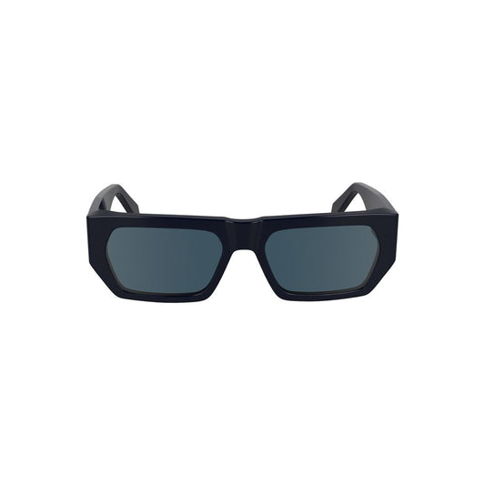 Calvin Klein Blue Acetate Women Sunglasses with Eco-Friendly Rectangular Frame and Blue Lenses