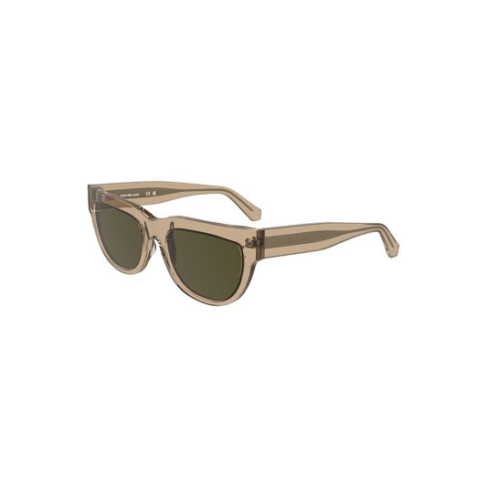 Calvin Klein brown acetate women sunglasses with sleek frame and classic square lenses for stylish sun protection.