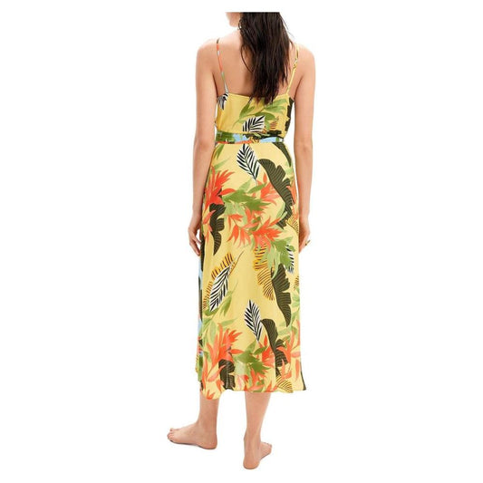 Desigual Yellow Viscose Dress