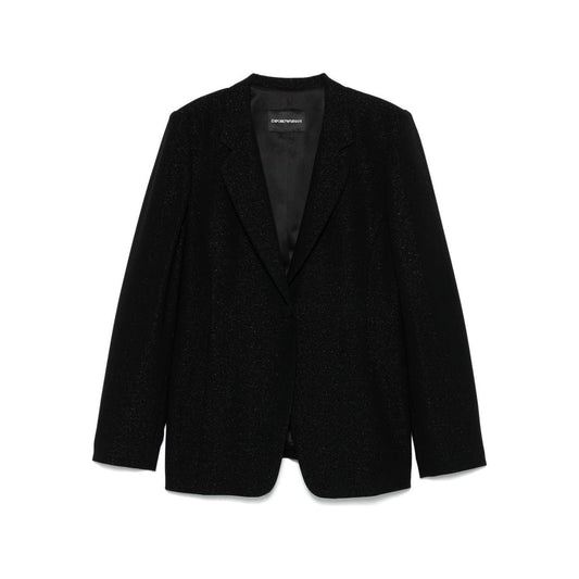 Emporio Armani lurex-detail crepe blazer