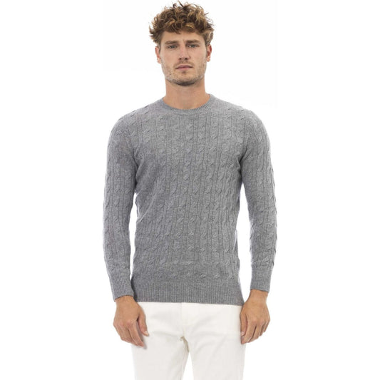 Alpha Studio Sweaters Sweaters Alpha Studio Light Slate Gray