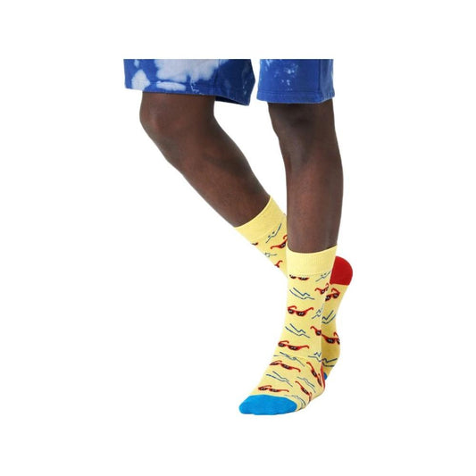 Happy Socks Yellow Cotton Tights & Sock