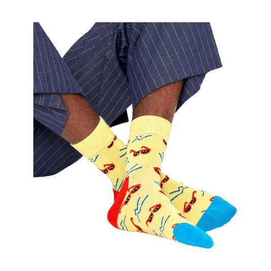 Happy Socks Yellow Cotton Tights & Sock