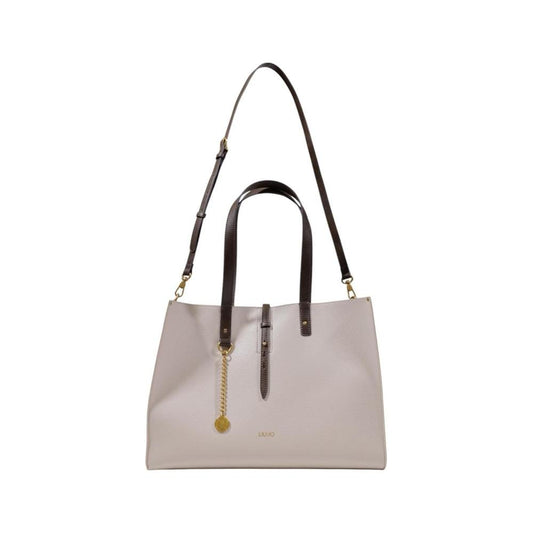 Liu Jo Gray Handbag with Adjustable Strap, Polyurethane Large Women's Bag, Elegant Design