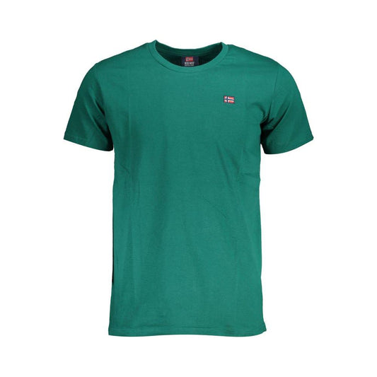 Green Norway 1963 men's cotton t-shirt with crew neck and iconic logo, perfect for urban style fashion statements.