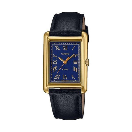 CASIO COLLECTION Mod. LADY TANK, GOLD, LEATHER - BLUE WATCHES CASIO COLLECTION & VINTAGE Tan