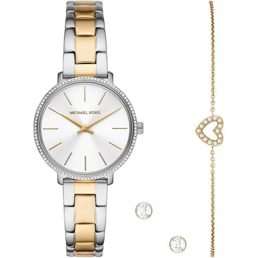 MICHAEL KORS Mod. PYPER Special Pack + Bracelet + Earrings WATCHES MICHAEL KORS Antique White