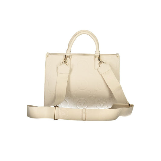Alt Tag: Valentino Bags beige polyethylene women handbag with handles and removable shoulder strap, perfect for elegance and functionality.