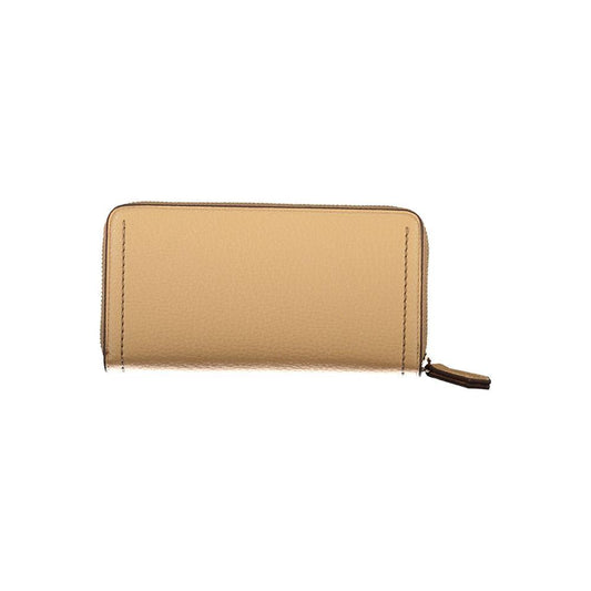 Valentino Bags beige women's wallet in polyethylene with spacious interior and iconic logo, perfect for modern fashionistas.