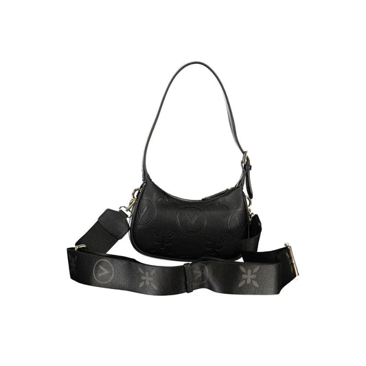 Valentino Bags Black Polyethylene Women's Handbag with Adjustable Shoulder Strap and Removable Straps