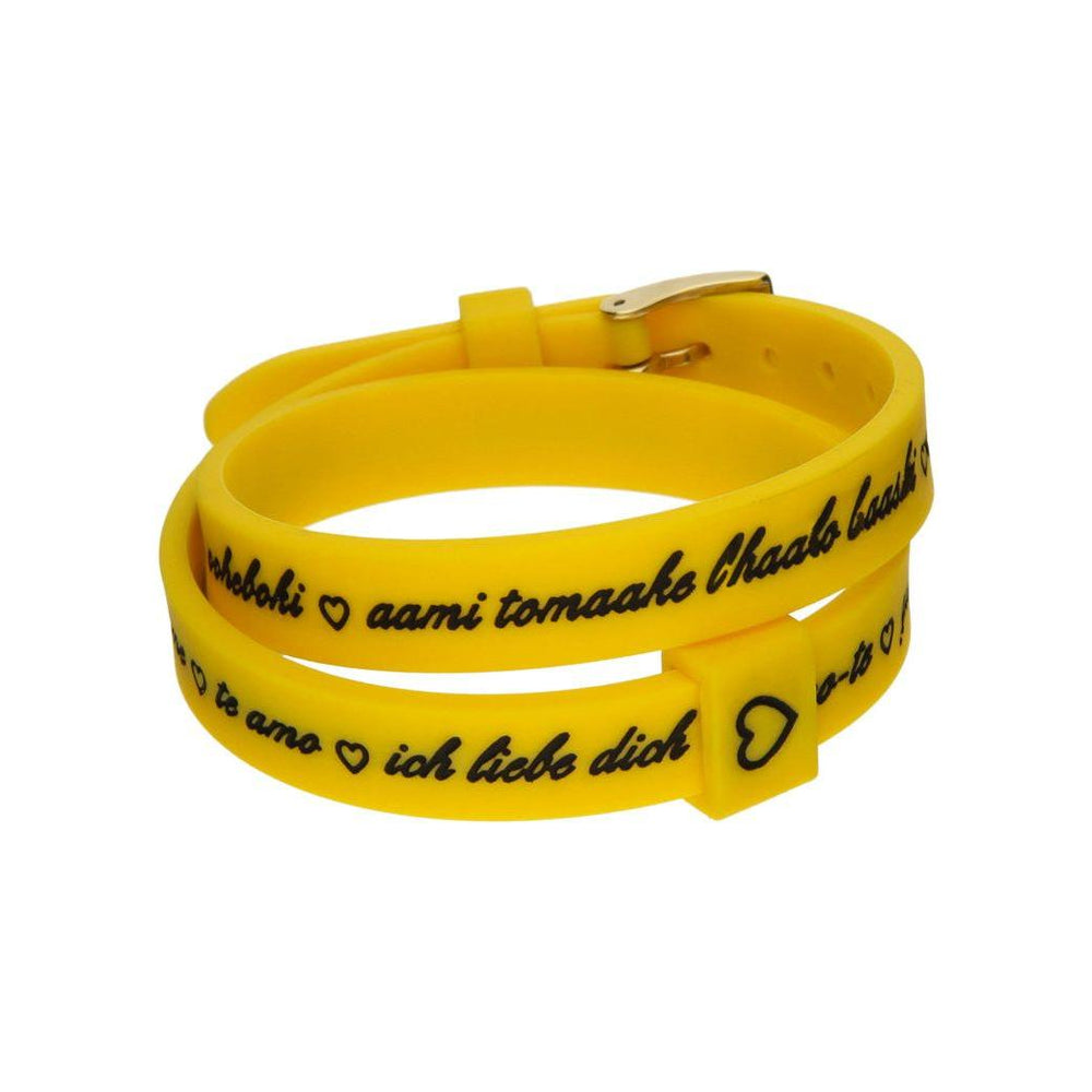 Il MEZZOMETRO Mod. I LOVE YOU GOLD - Bracciale in silicone/silicone bracelet BMG1711